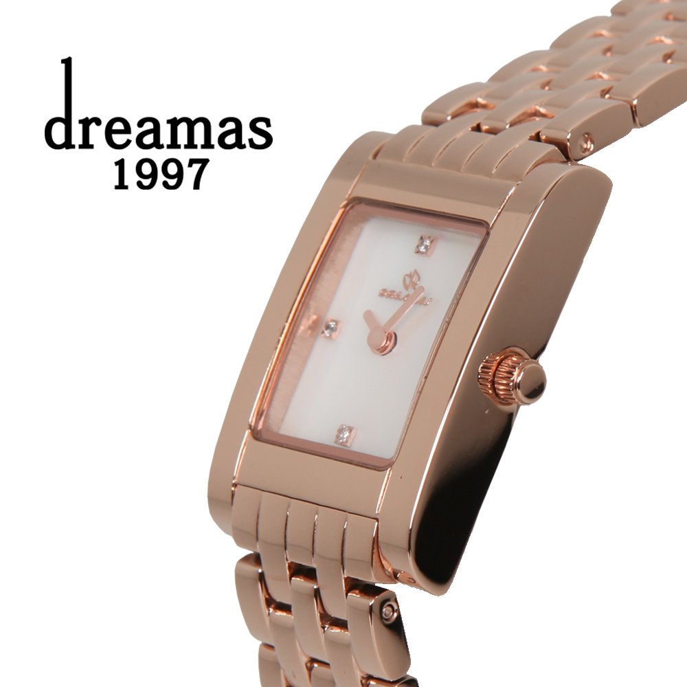 香港Dreamas 俊维斯时尚系列女款腕表+镶真钻 090A-IPRG