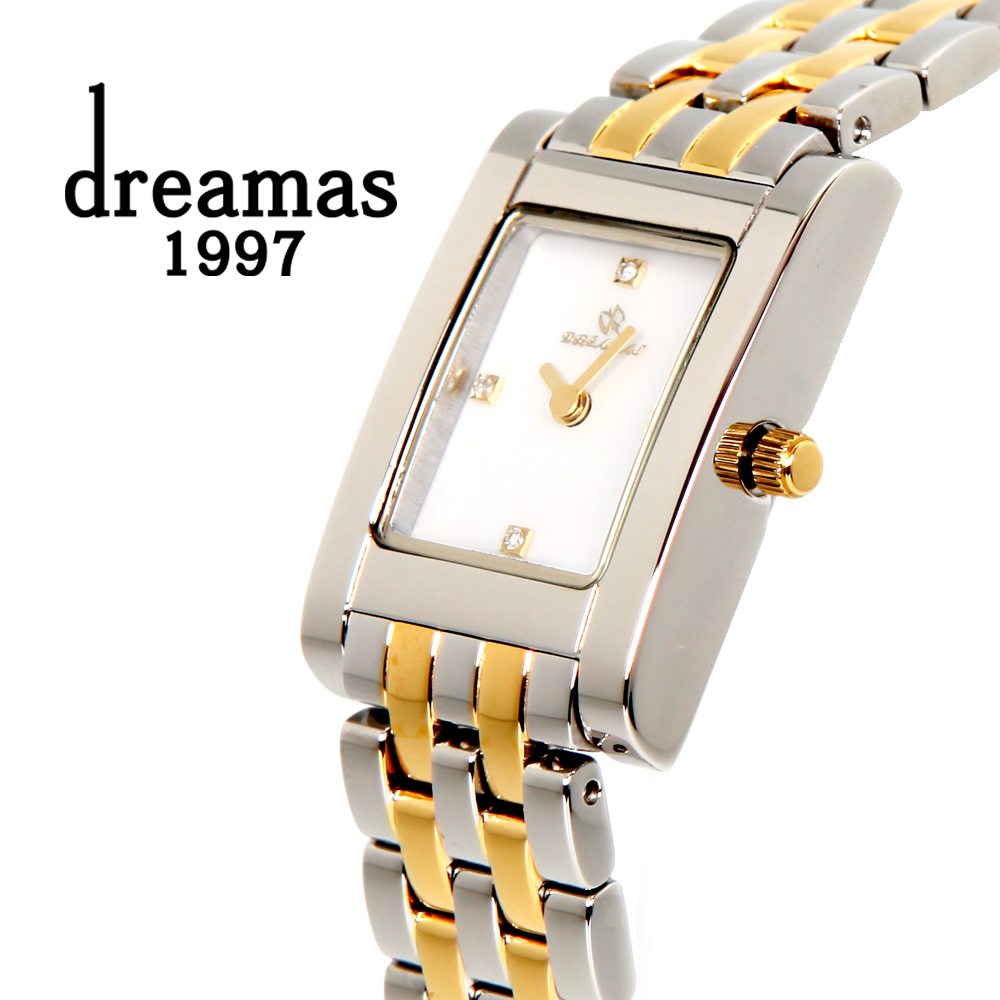 香港Dreamas 俊维斯时尚系列女款腕表+镶真钻 090C-IPG